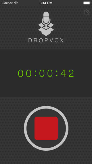 Recording interface for DropVox
